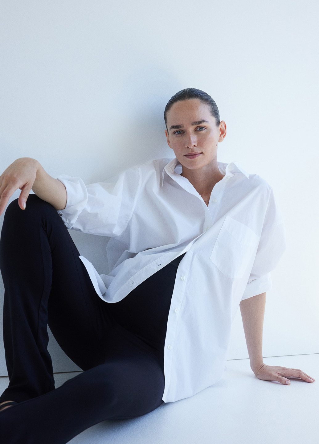 Черные демисезонные леггинсы для беременных H&M