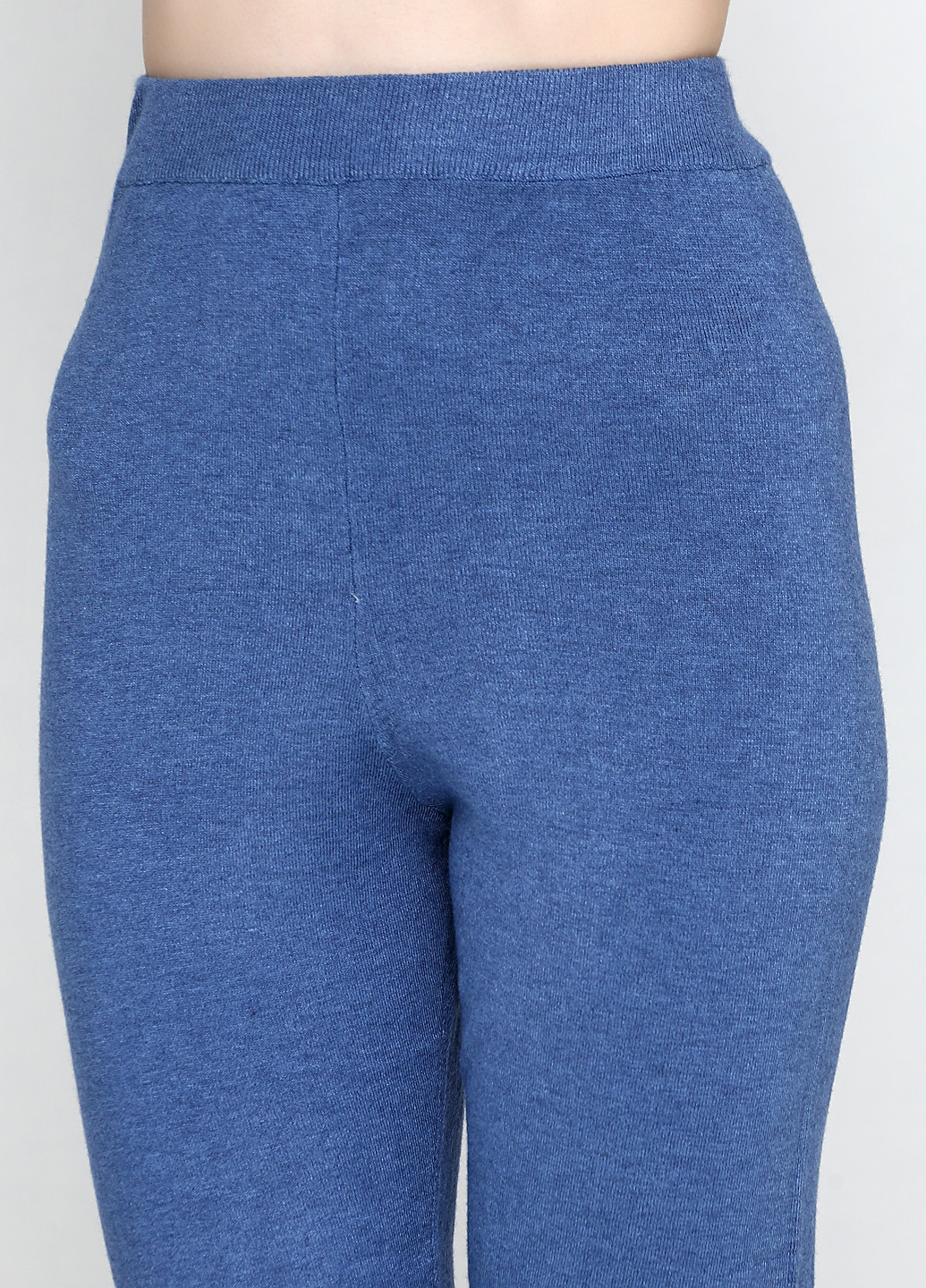 Костюм (джемпер, брюки) Max long fashion брючный однотонный голубой кэжуал