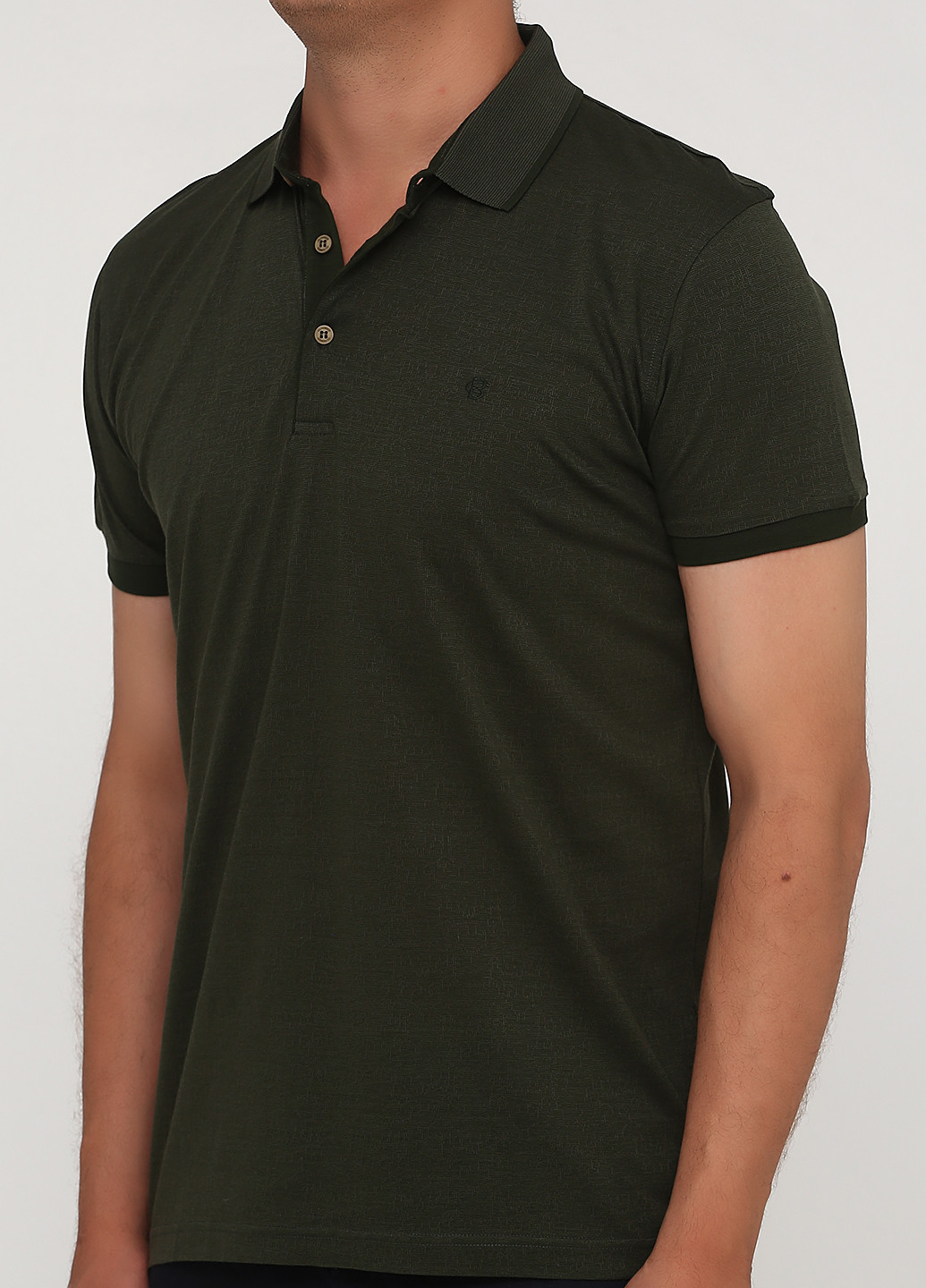 Оливковая футболка-поло для мужчин Climber с абстрактным узором