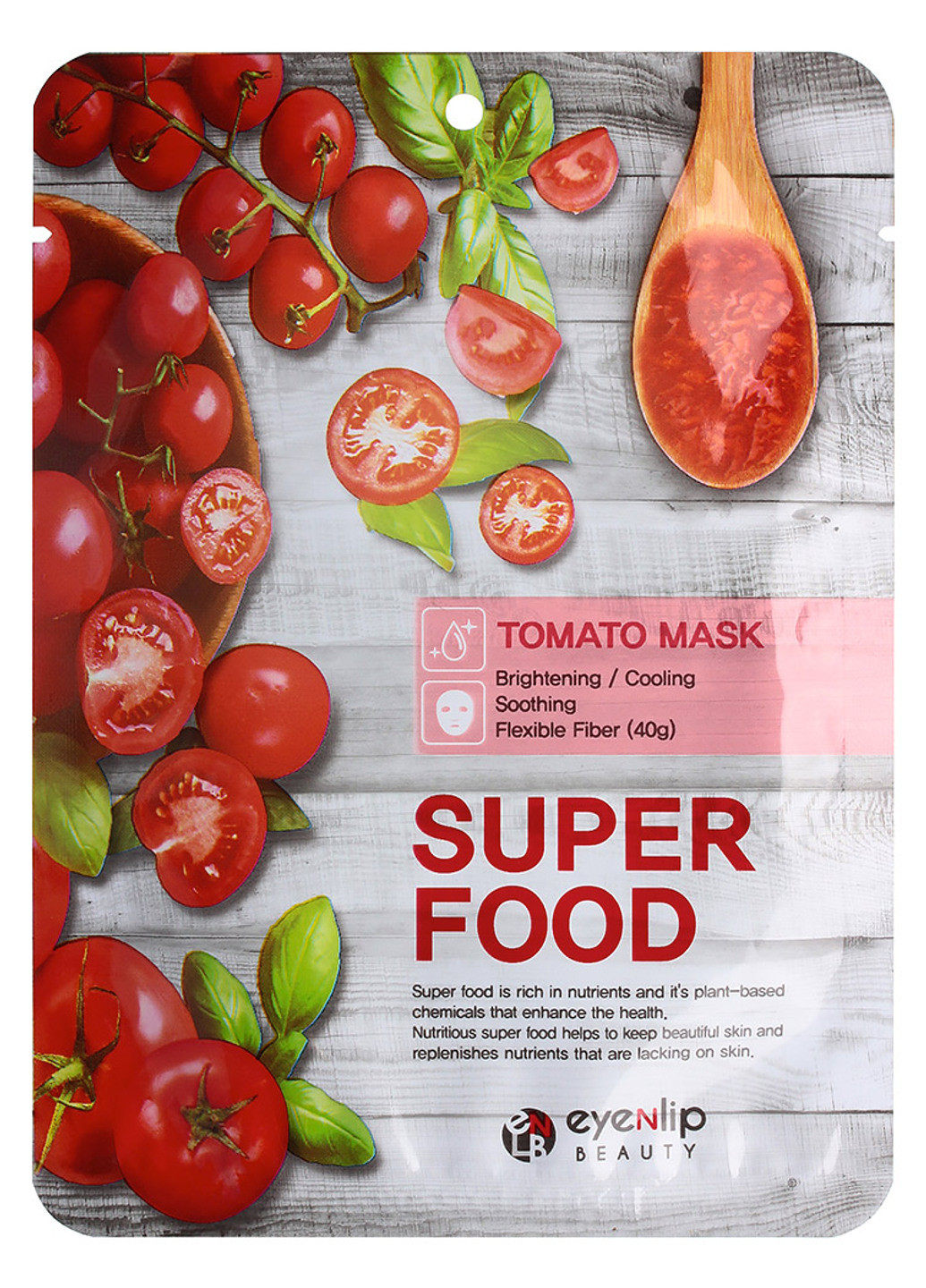 Тканинна маска для обличчя Super Food Tomato Mask 1 шт. Eyenlip (232585712)