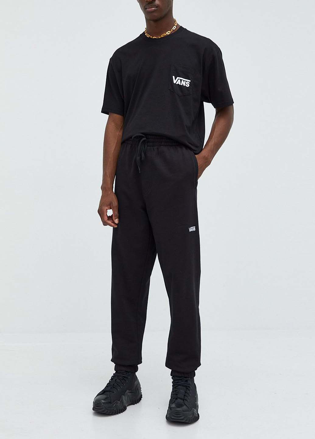 Черные спортивные демисезонные джоггеры брюки Vans