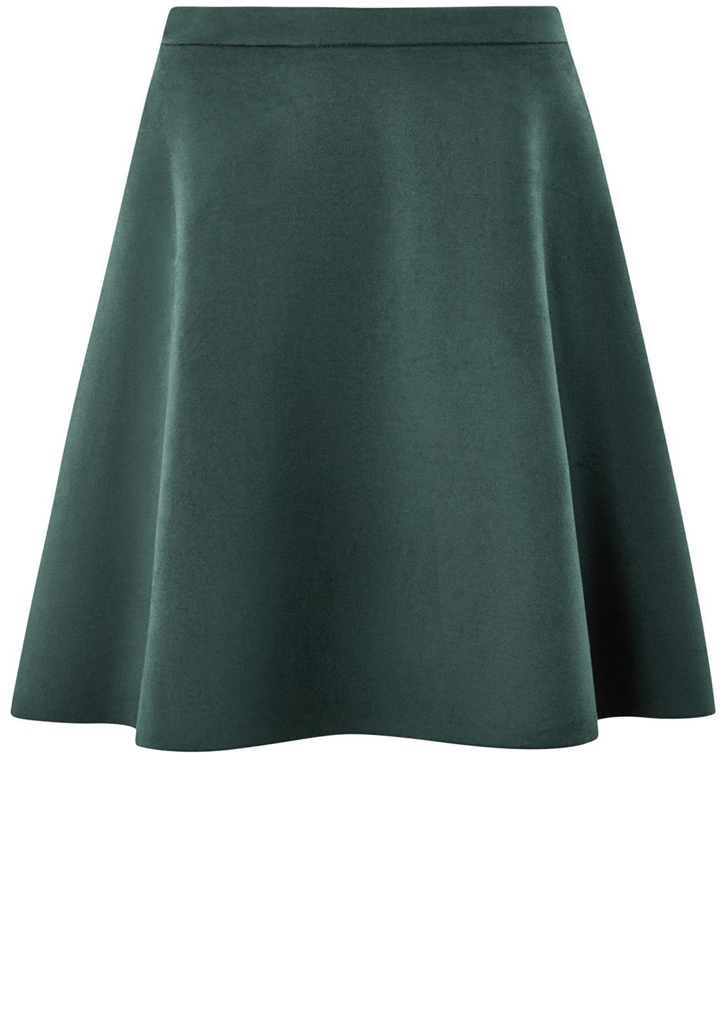 Темно-зеленая кэжуал однотонная юбка Oodji мини