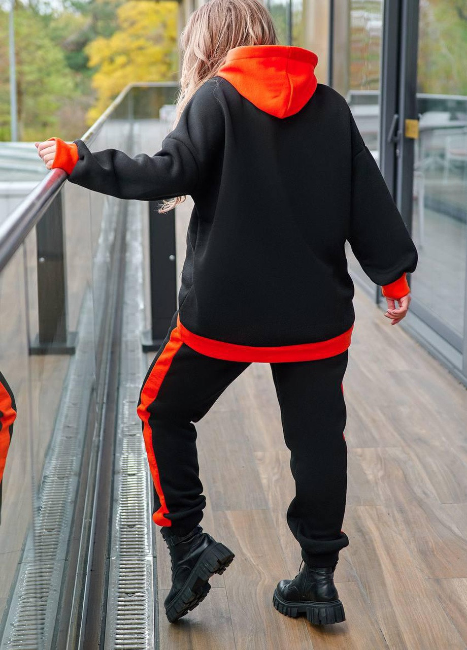 Женский спортивный костюм оранжево-черный р. 48/50 385373 New Trend (256381997)