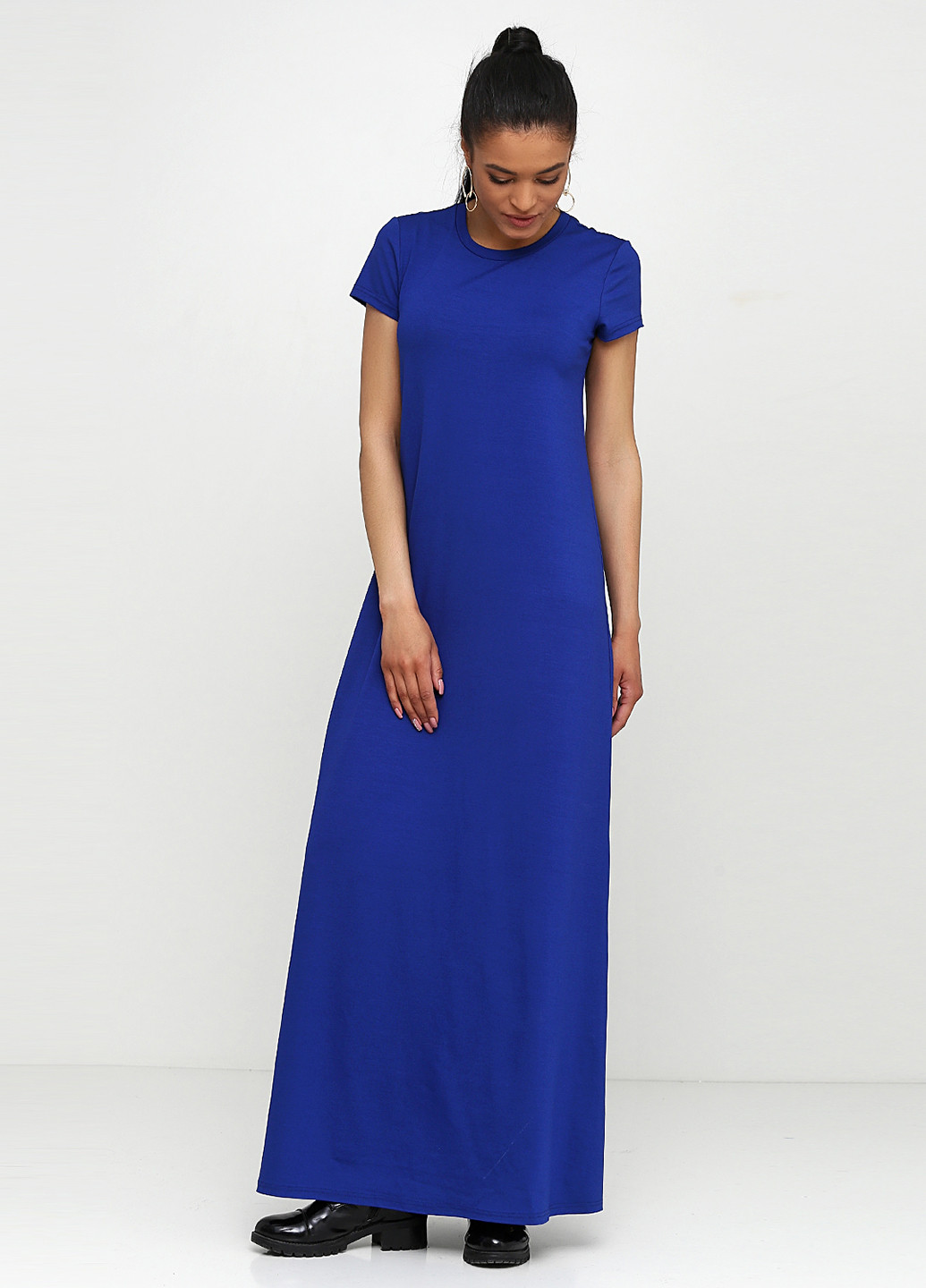 Синее кэжуал платье платье-футболка Jhiva