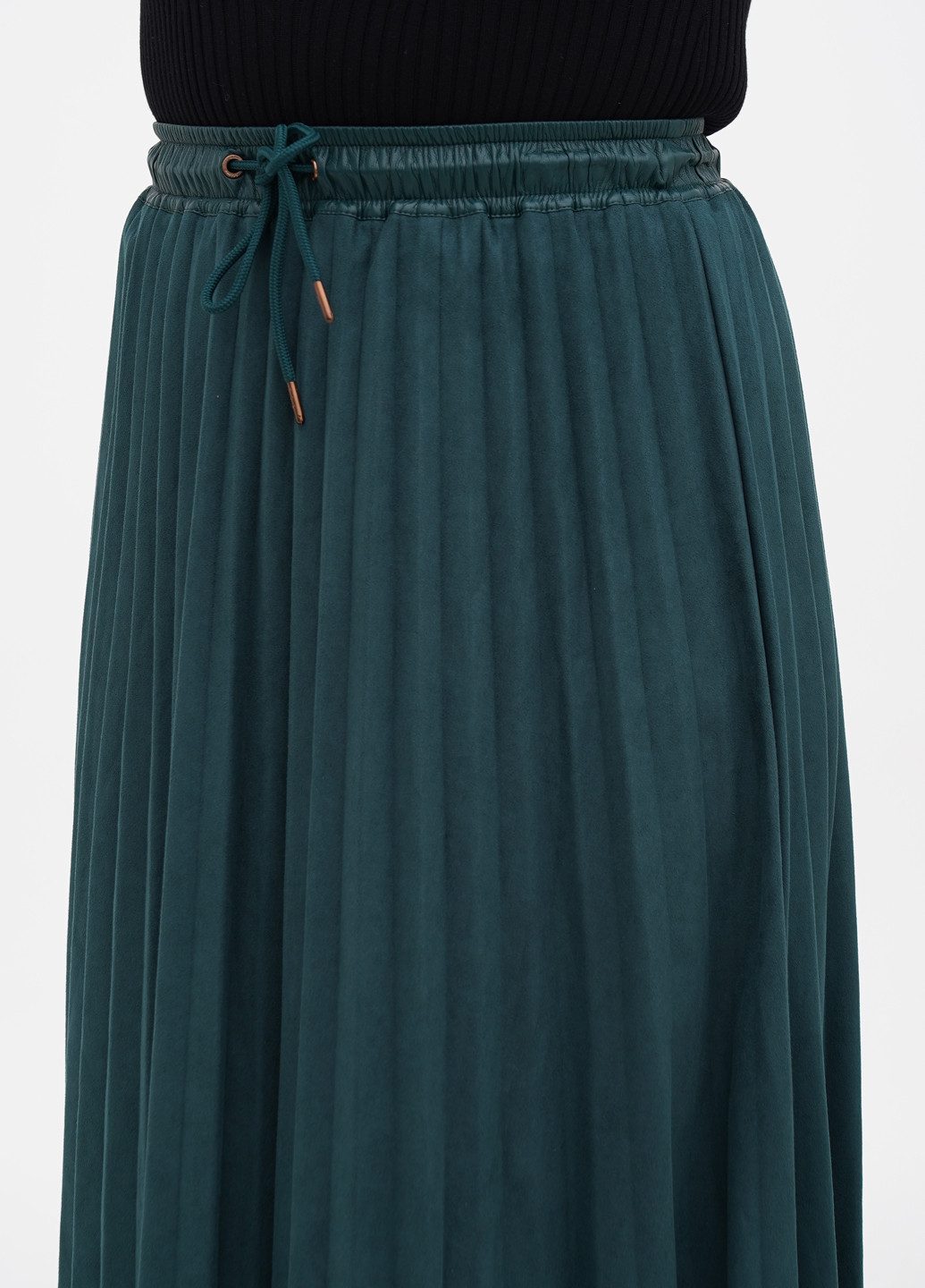 Зеленая кэжуал однотонная юбка S.Oliver плиссе