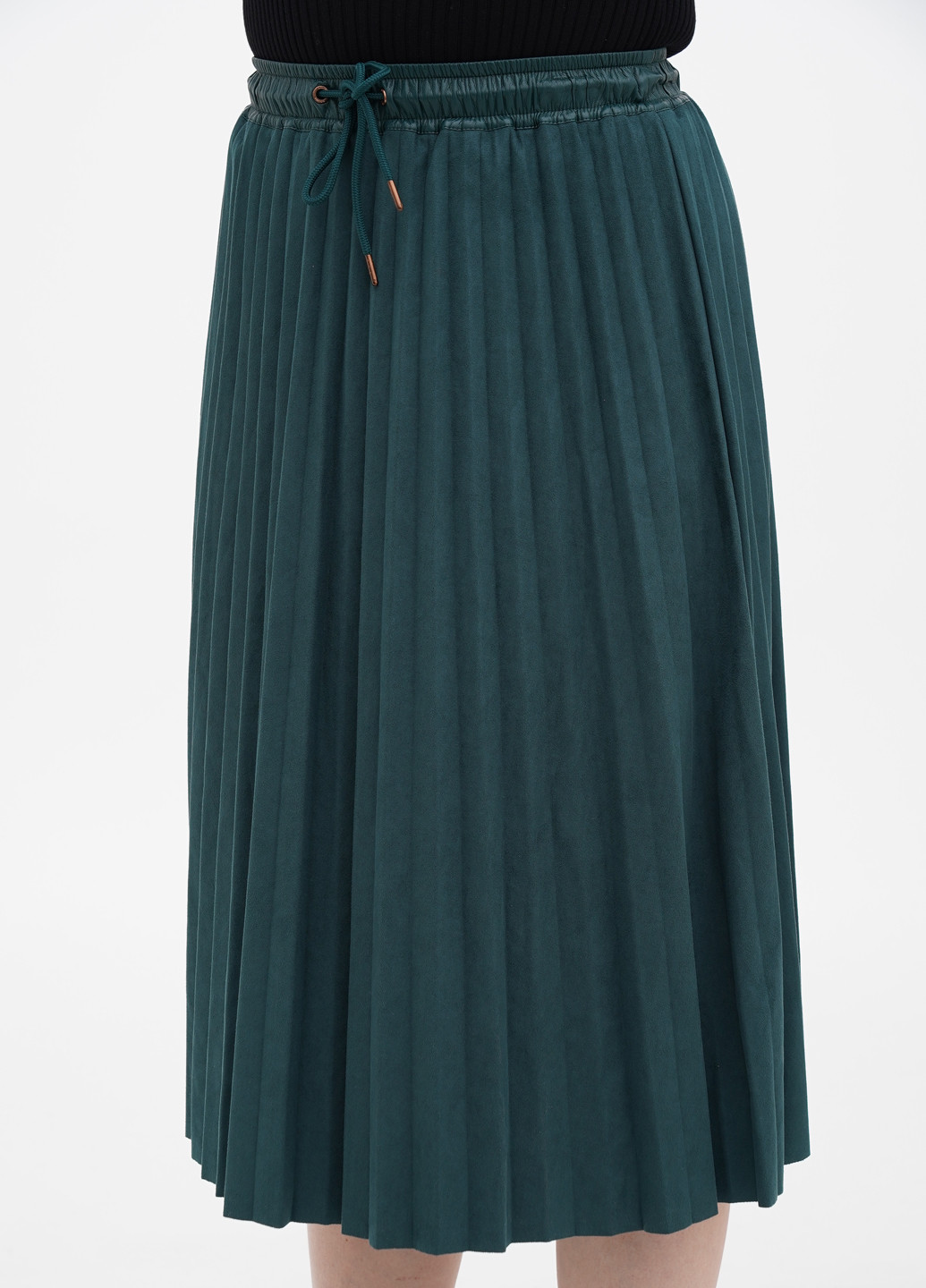 Зеленая кэжуал однотонная юбка S.Oliver плиссе