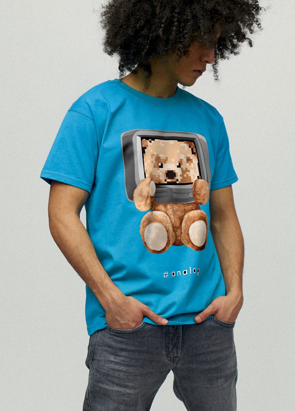 Світло-синя футболка чоловіча YAPPI