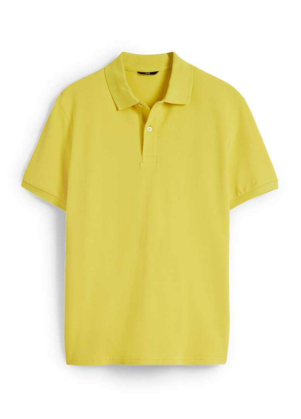 Желтая футболка-поло для мужчин C&A однотонная