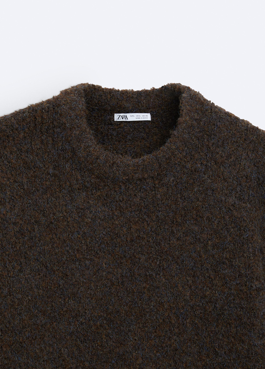 Темно-коричневый демисезонный свитер Zara