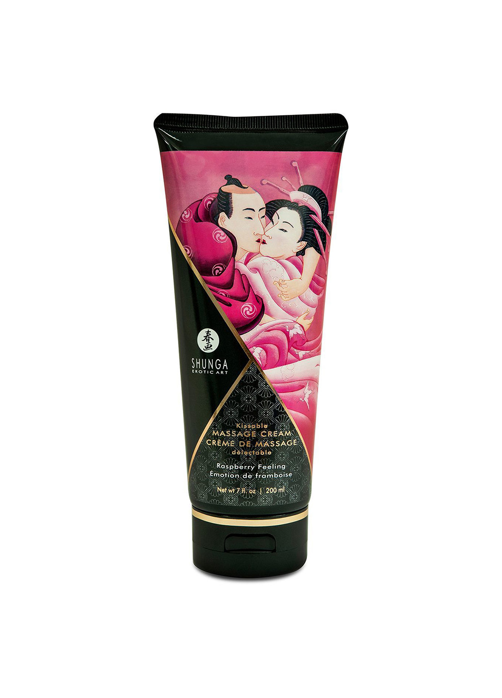 Їстівний масажний крем Kissable Massage Cream - Raspberry Feeling (200 мл) Shunga (254151363)