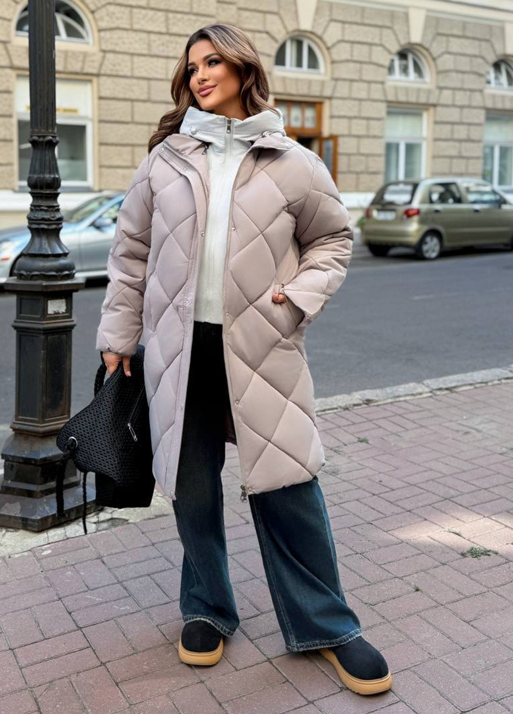 Бежева зимня куртка No Brand