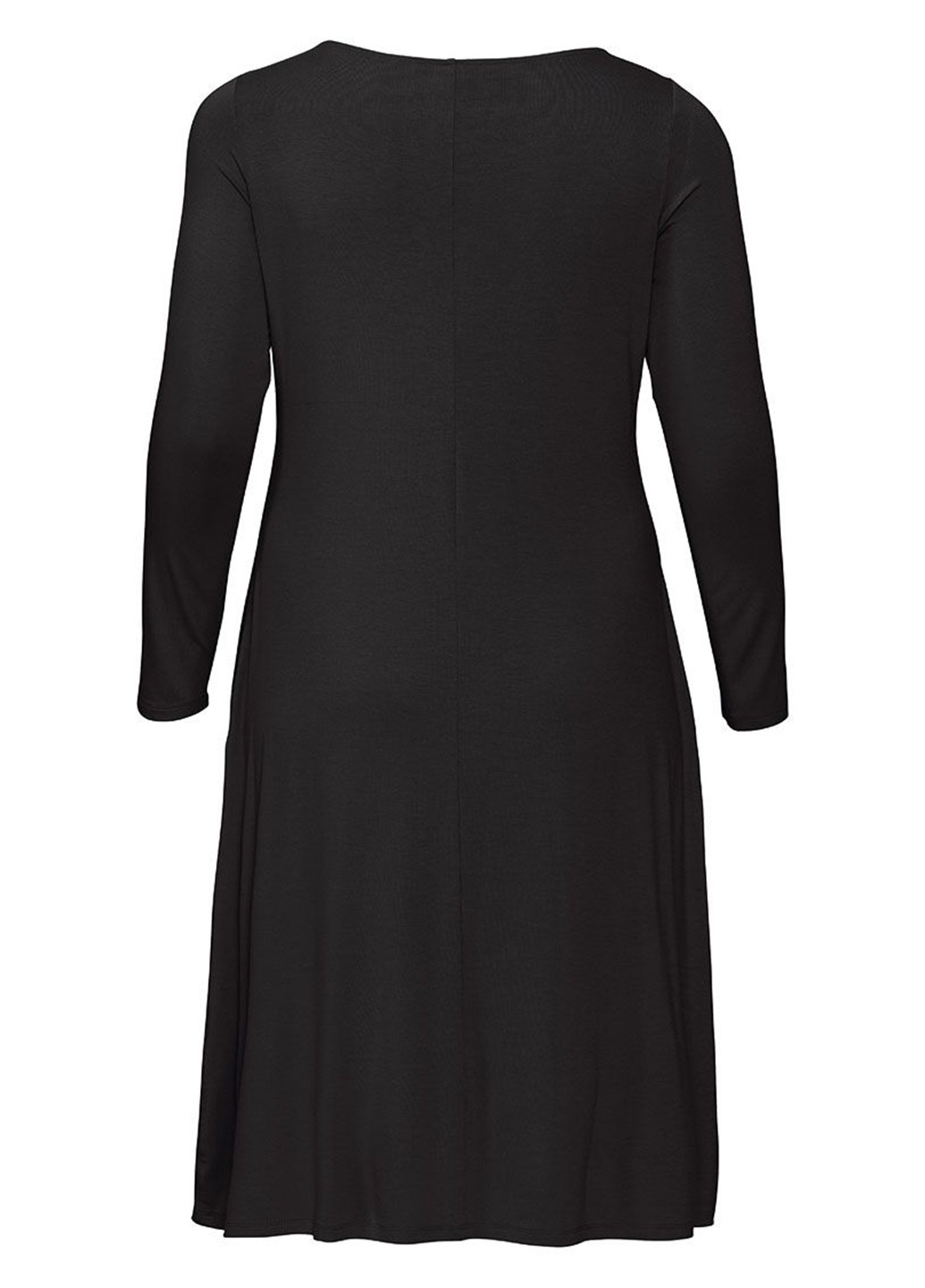 Черное кэжуал платье клеш Esmara однотонное