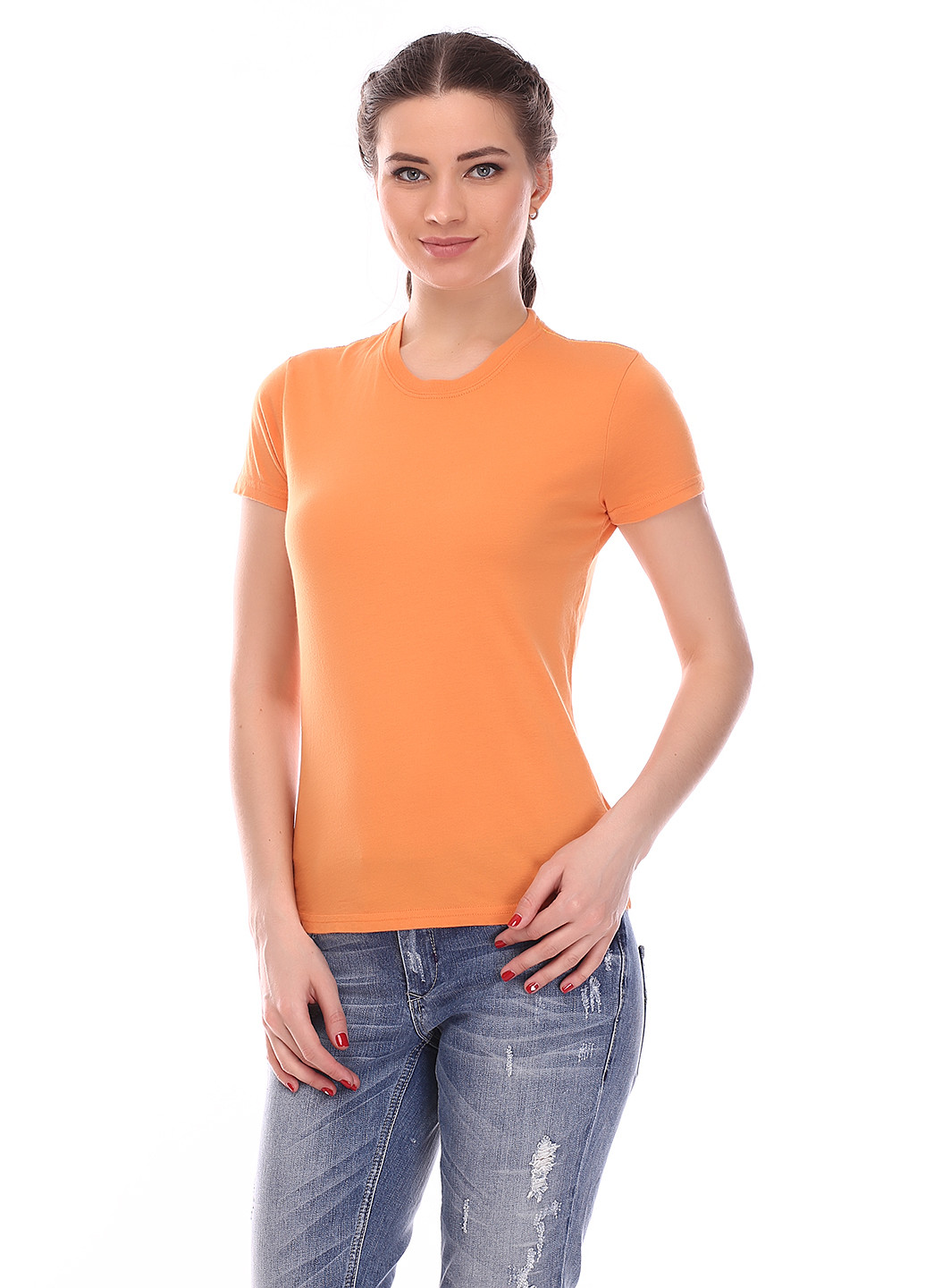 Оранжевая летняя футболка Lucky Brand