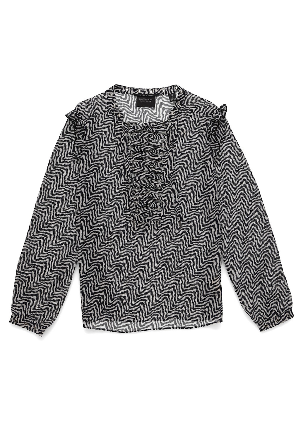 Чорно-біла блуза Scotch & Soda