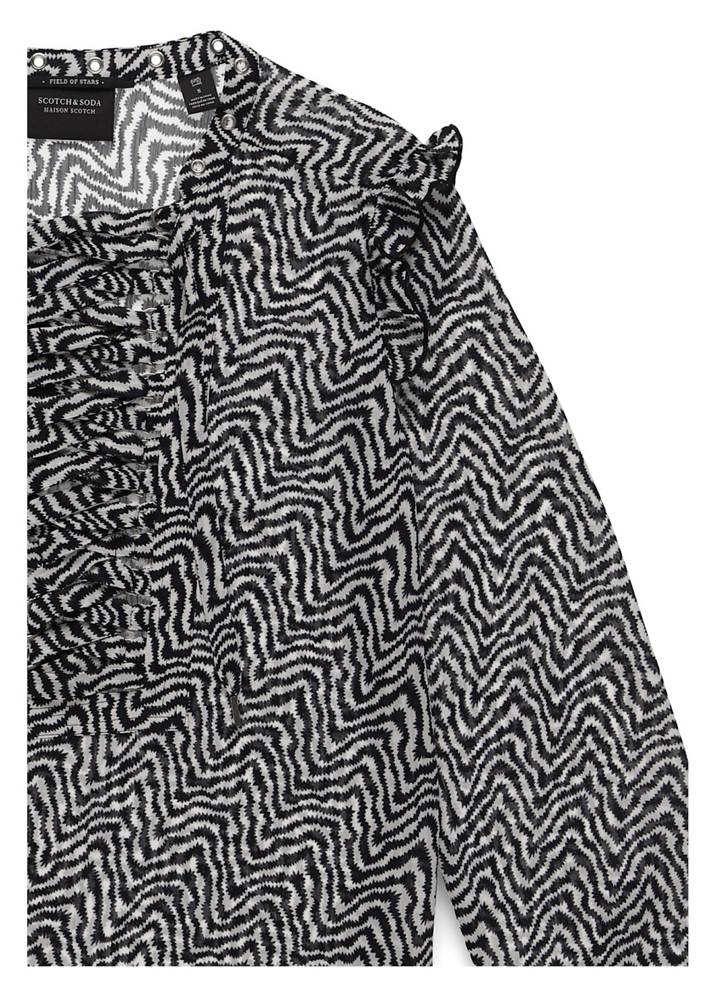 Чорно-біла блуза Scotch & Soda