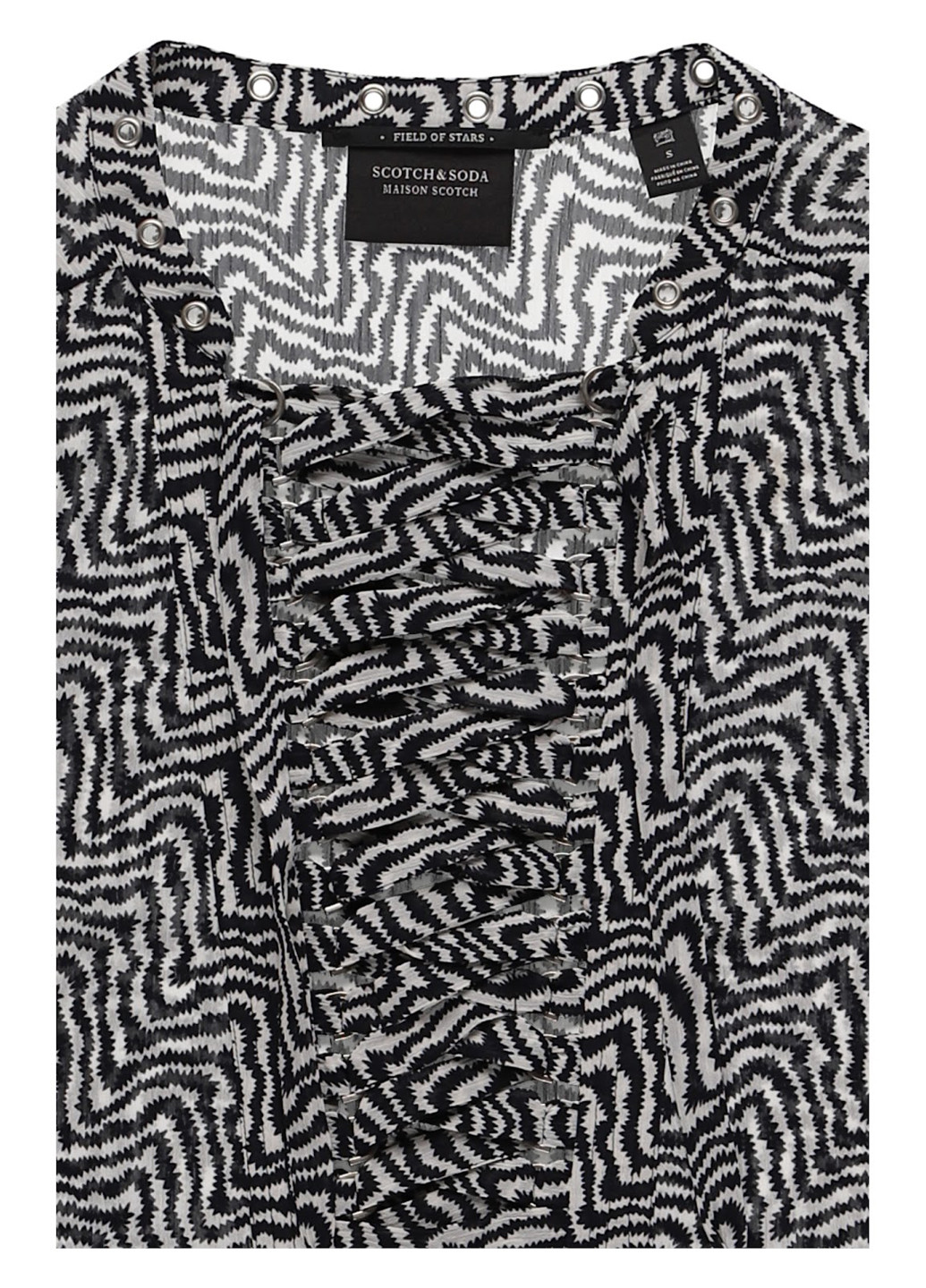 Чорно-біла блуза Scotch & Soda