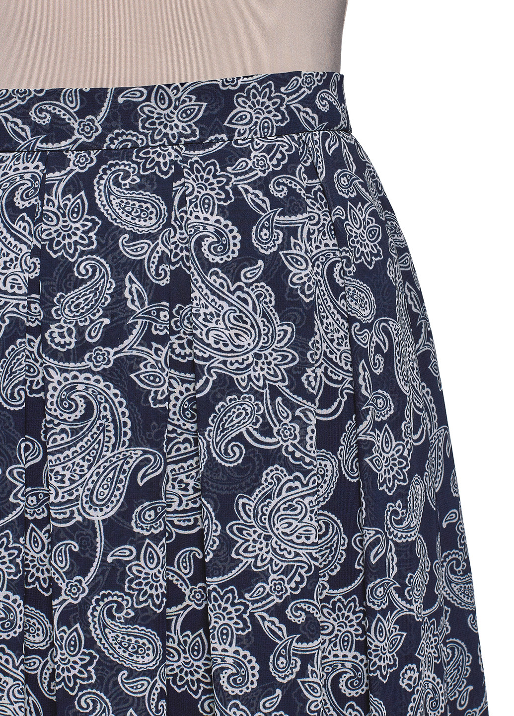 Синяя кэжуал с рисунком юбка Oodji макси