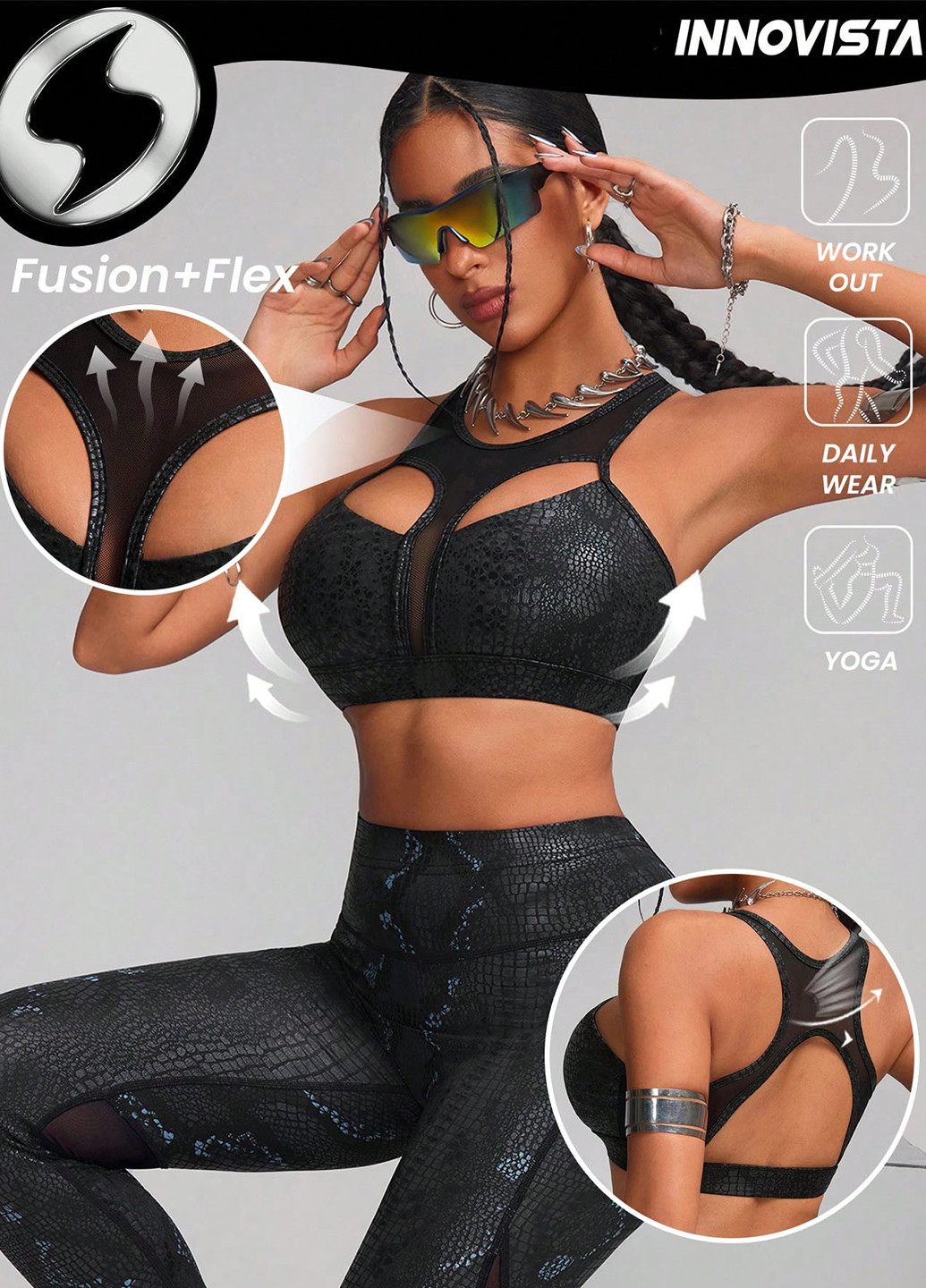 Чёрный топ бюстгальтер SHEIN без косточек полиэстер