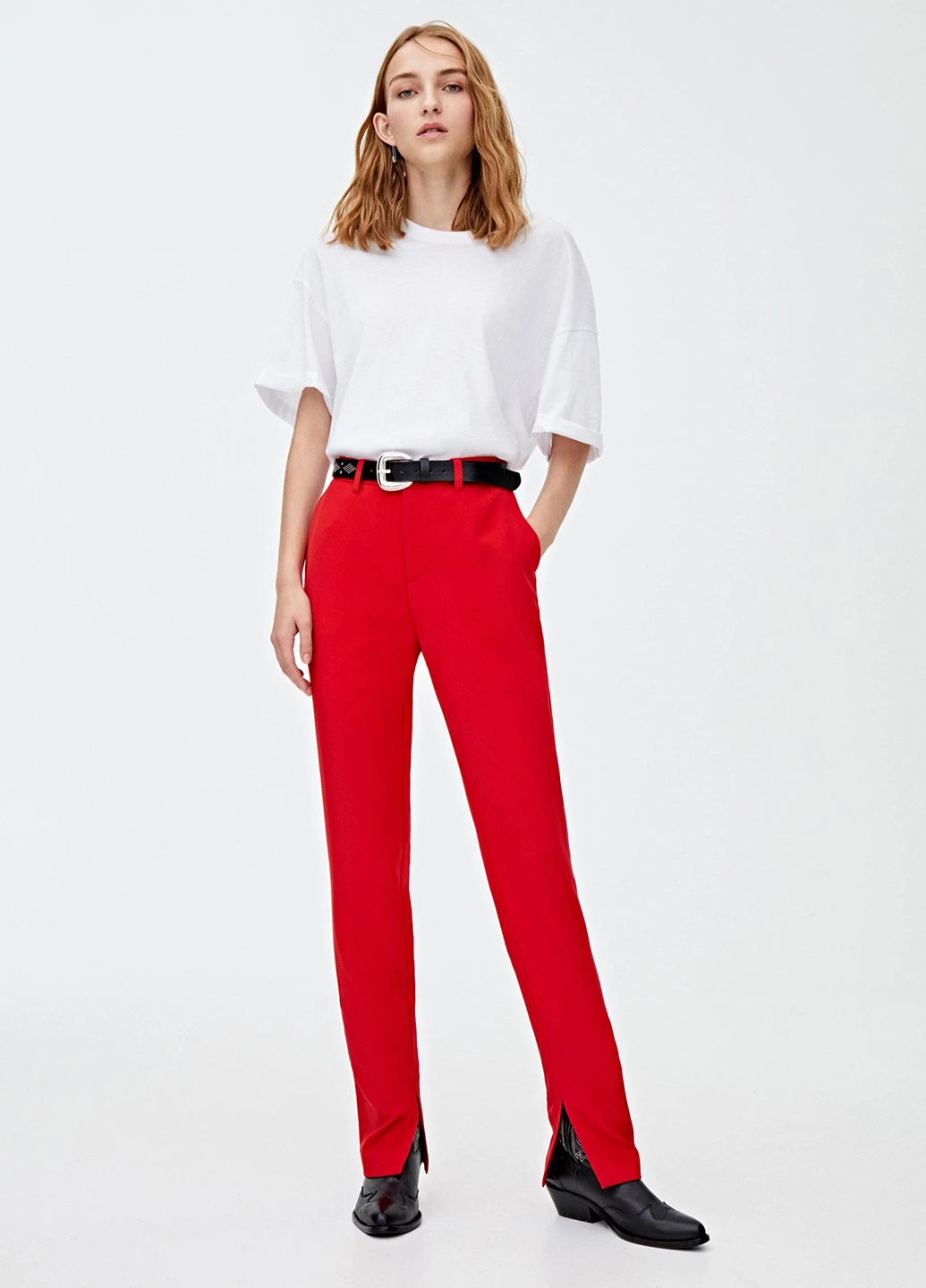 Брюки демісезон,червоний, Pull & Bear (243184882)