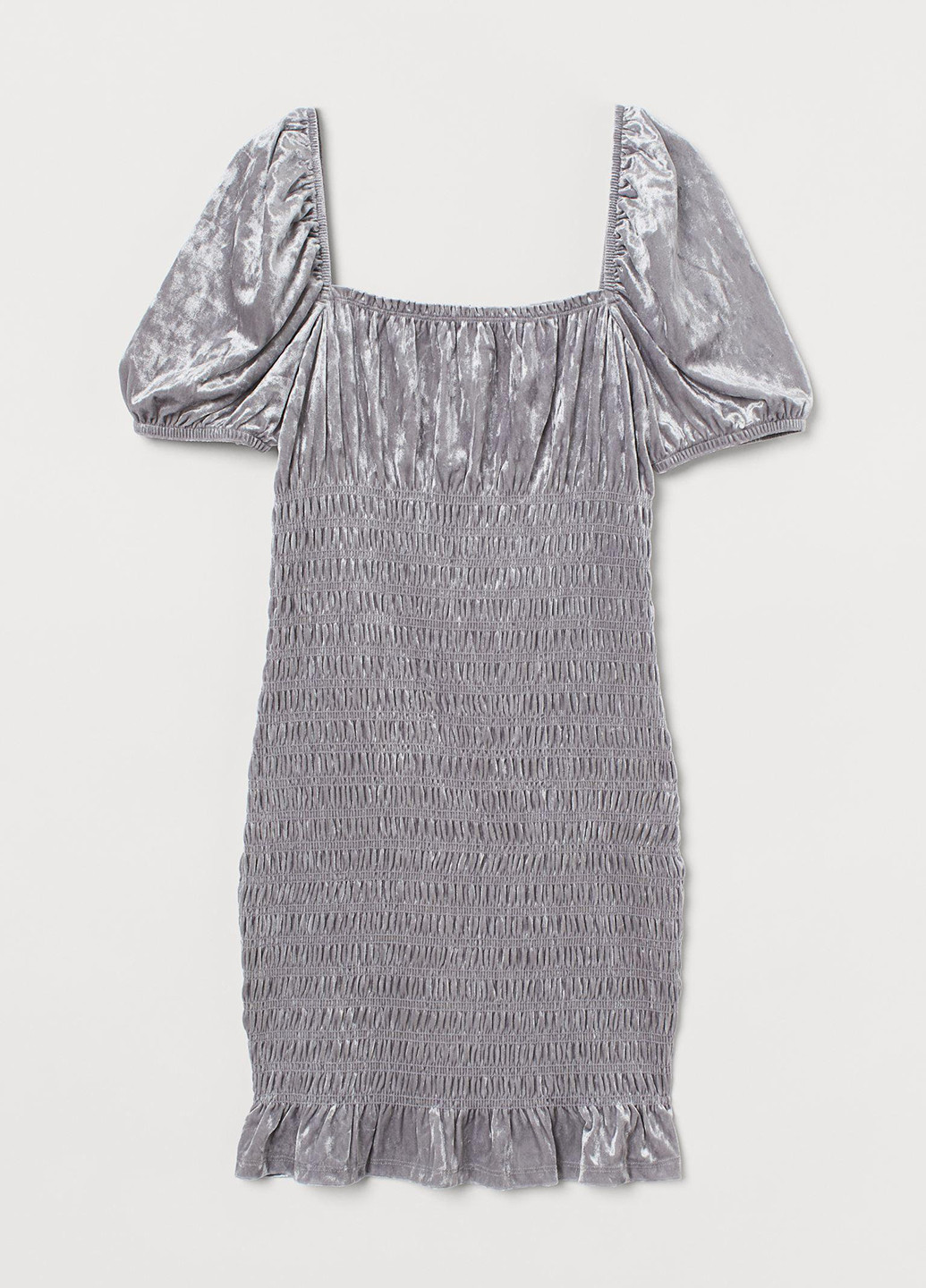 Светло-серое коктейльное сукня футляр H&M однотонное