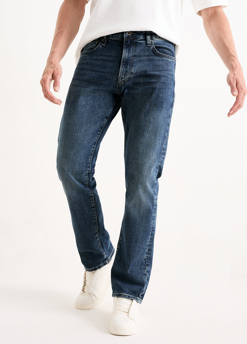 Синие демисезонные слим джинсы C&A