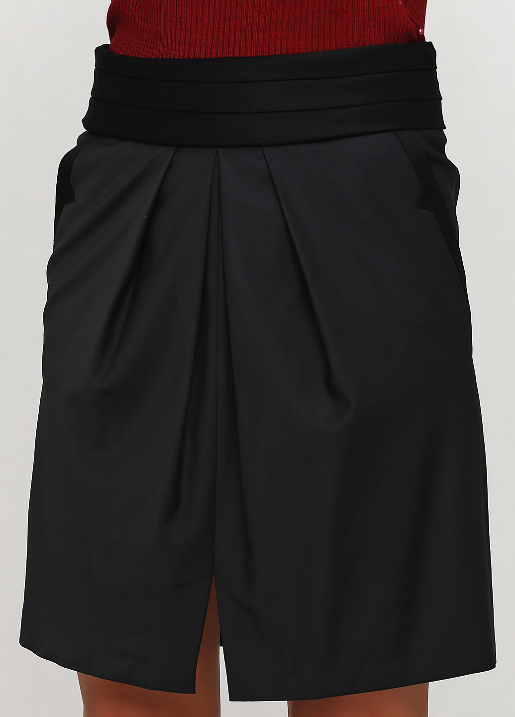 Черная кэжуал однотонная юбка Sassofono Club карандаш
