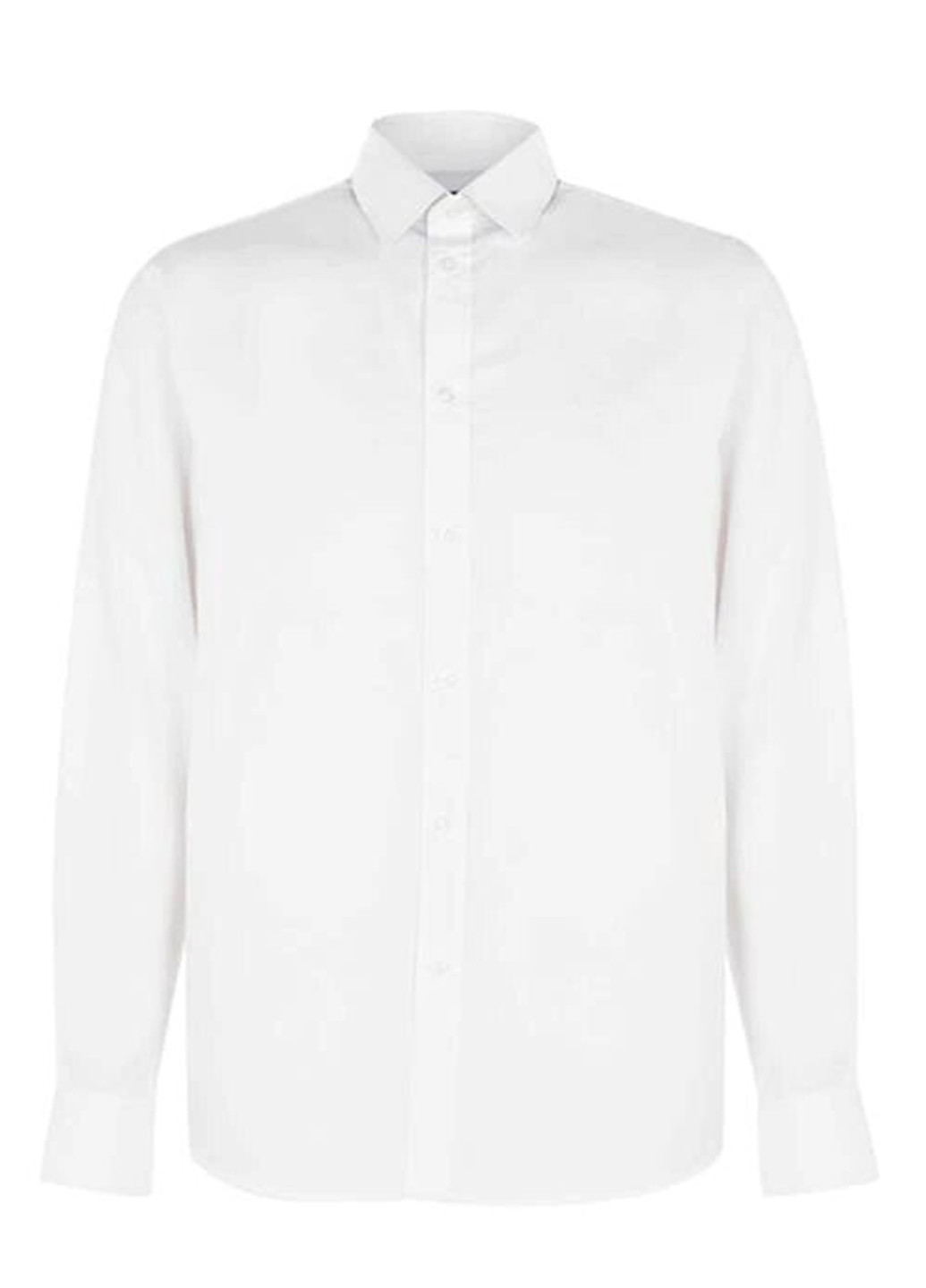 Белая классическая рубашка однотонная Pierre Cardin