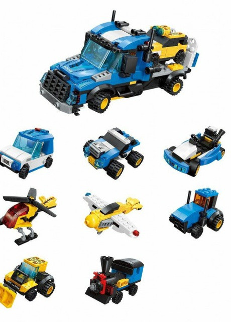 Конструктор 1809 міського транспорту - Мега машина 8в1, 20 дет Qman (253827907)