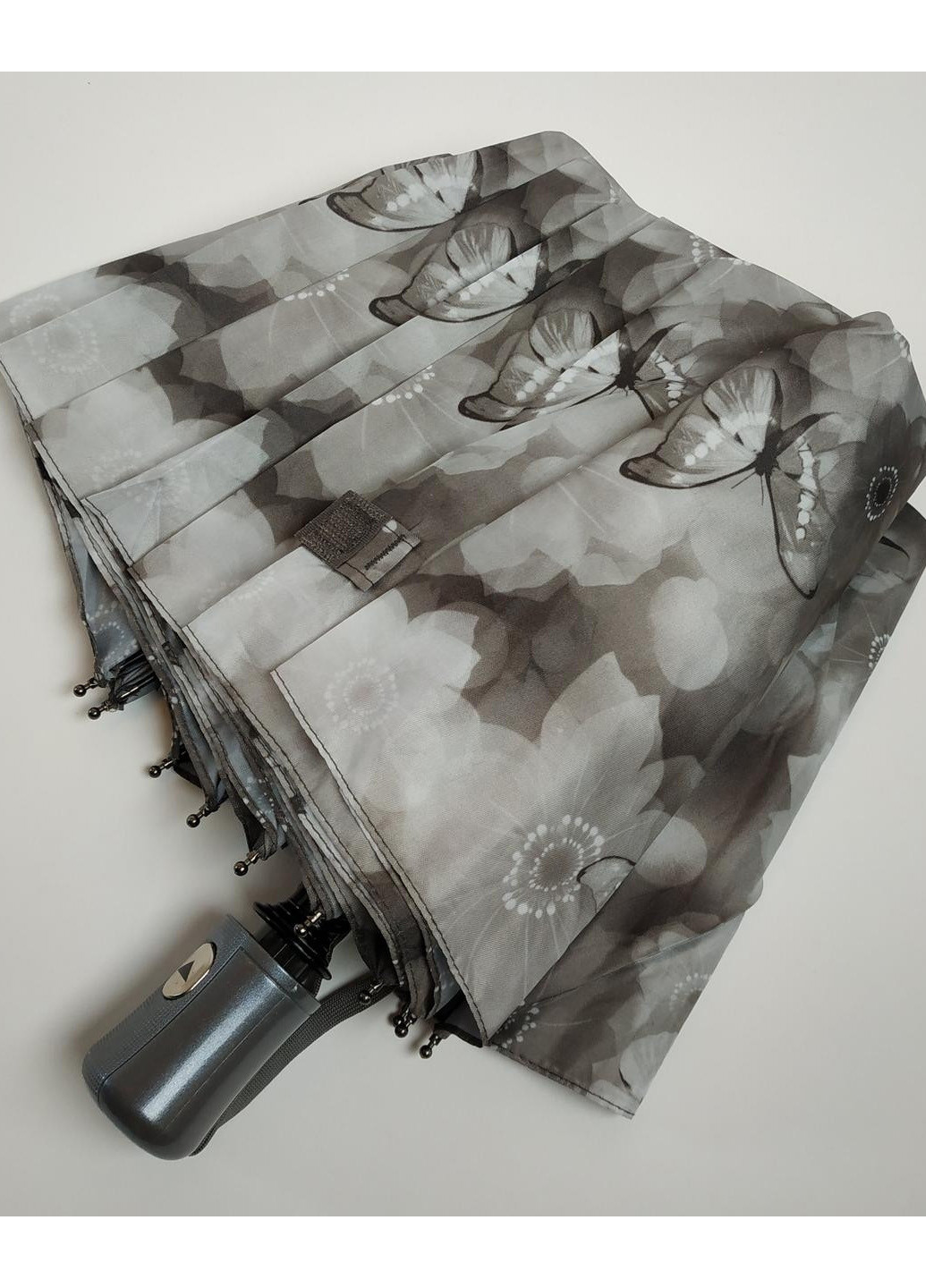 Серый женский полуавтоматический зонт (499) 100 см S&L (189978872)