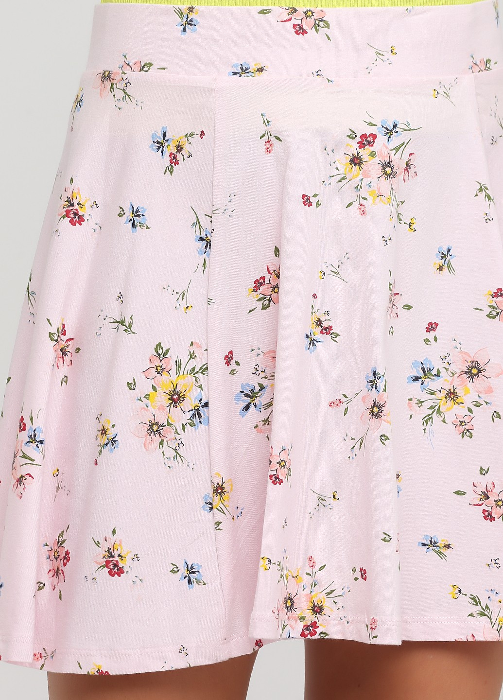 Розовая цветочной расцветки юбка C&A
