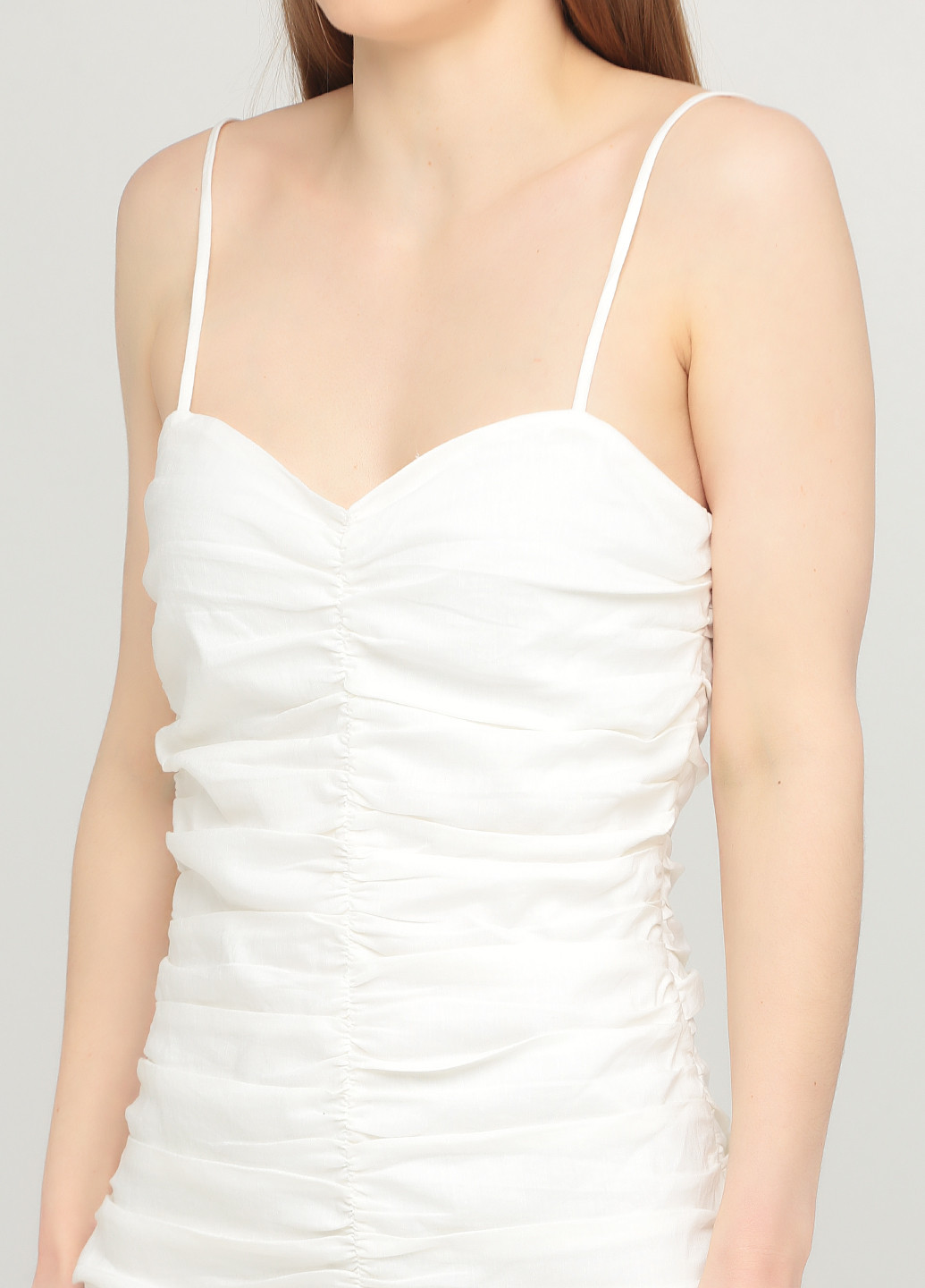 Білий коктейльна сукня Zara однотонна