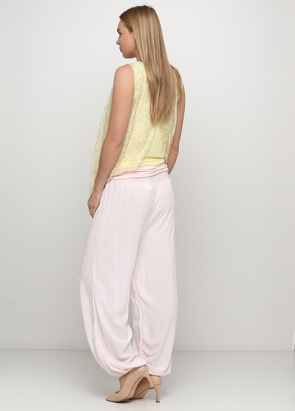 Светло-розовые кэжуал летние шаровары брюки Made in Italy