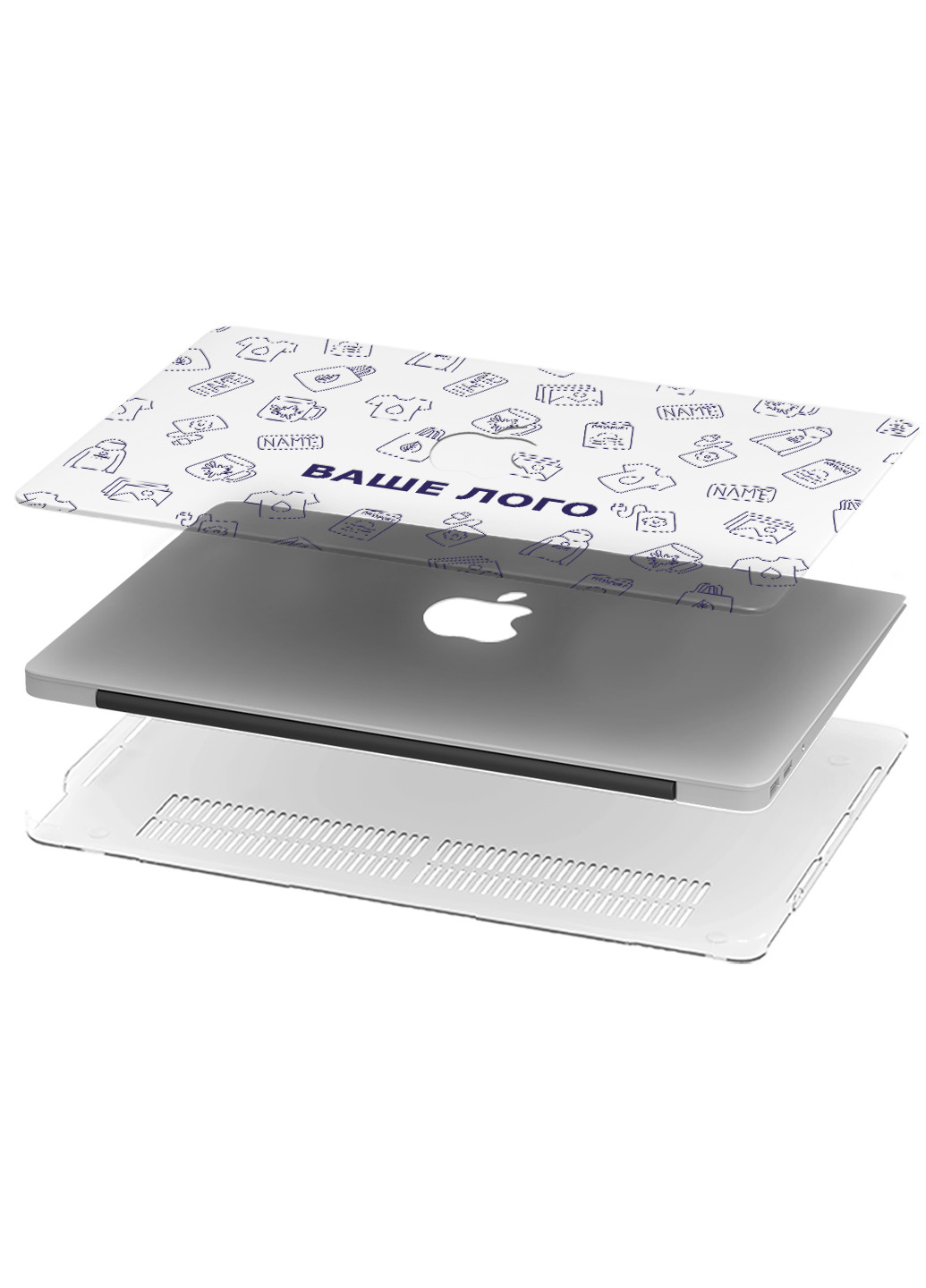 Чехол пластиковый для Apple MacBook Air 13 A1466 / A1369 Ваше Лого (Your logo) (6351-2604) MobiPrint (225343703)