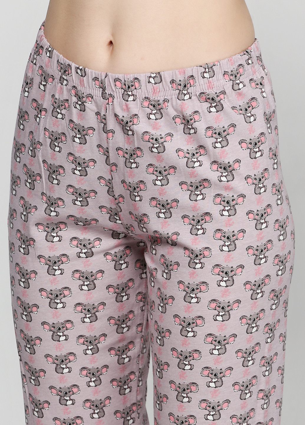 Розово-коричневая всесезон пижама (футболка, капри) Elitol