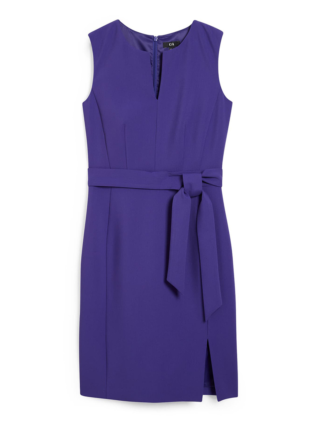 Фиолетовое кэжуал платье C&A с новогодним принтом
