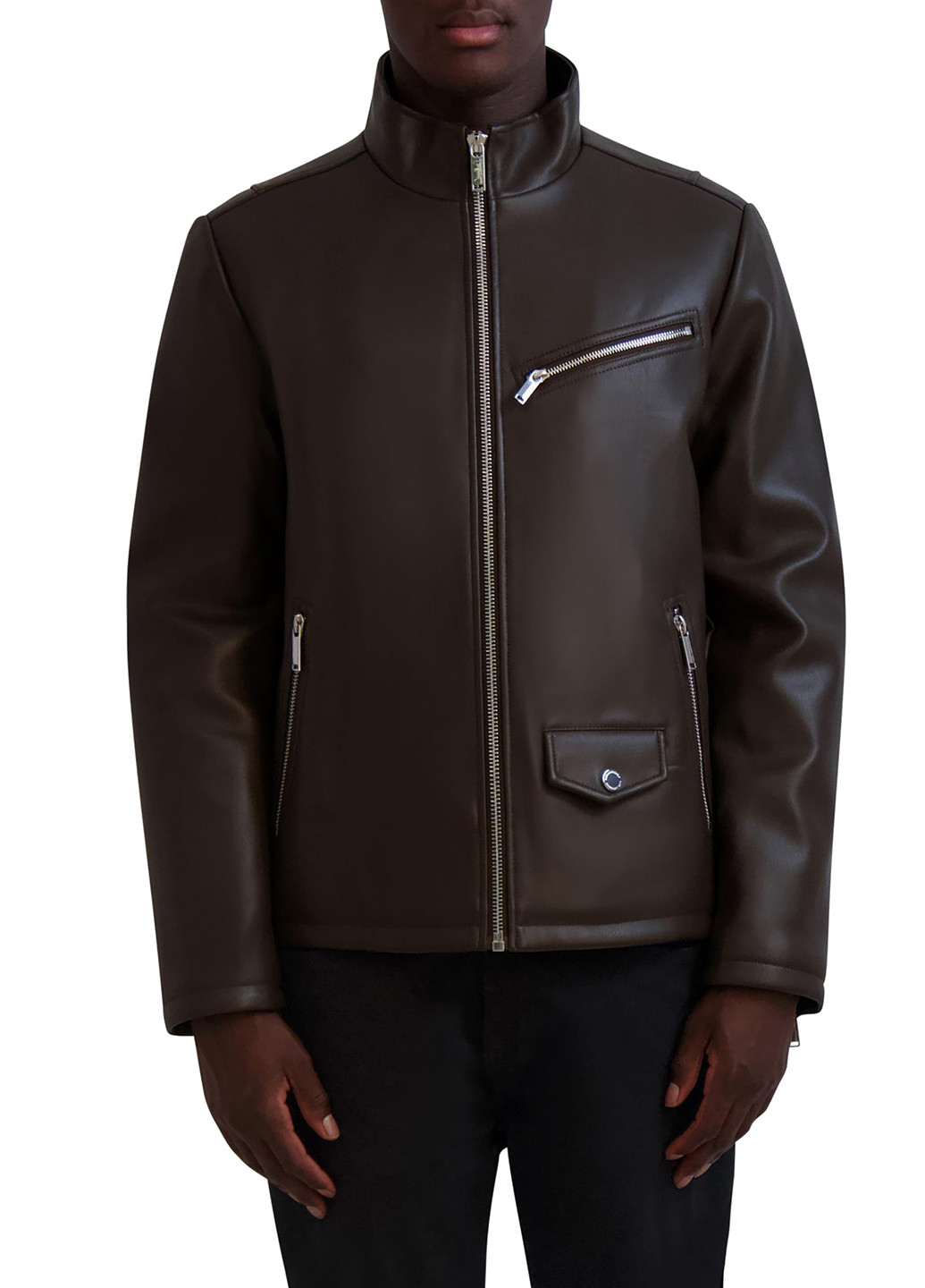 Темно-коричнева демісезонна куртка Karl Lagerfeld