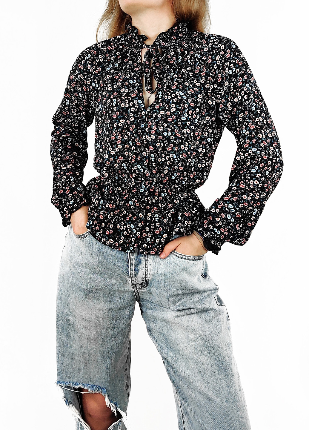 Чёрная блуза H&M