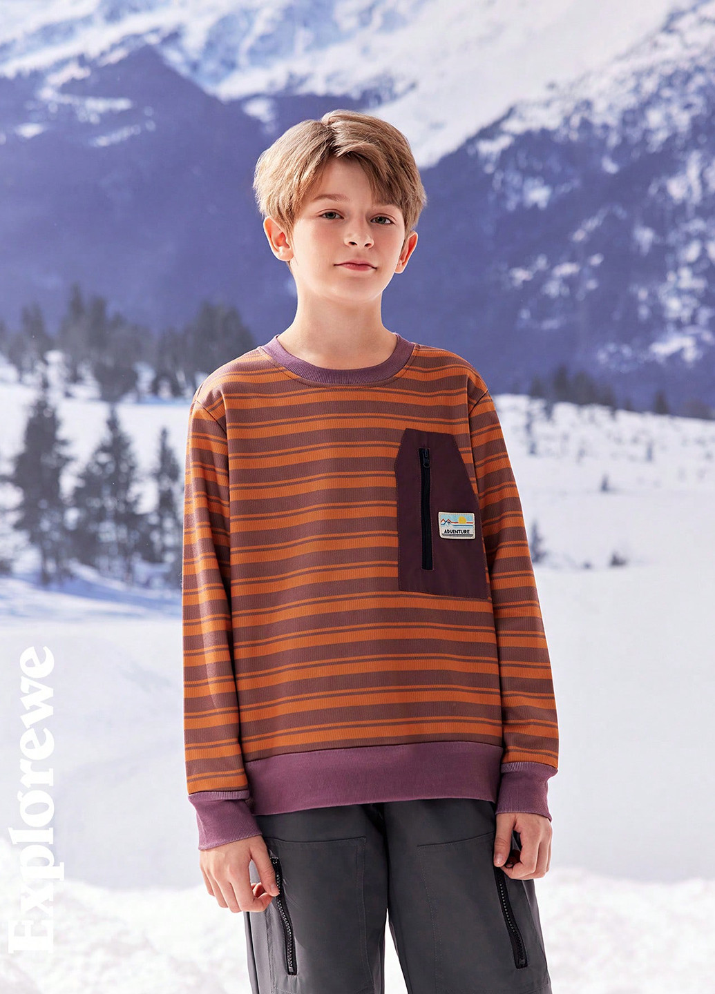 SHEIN свитшот полоска комбинированный кэжуал полиэстер