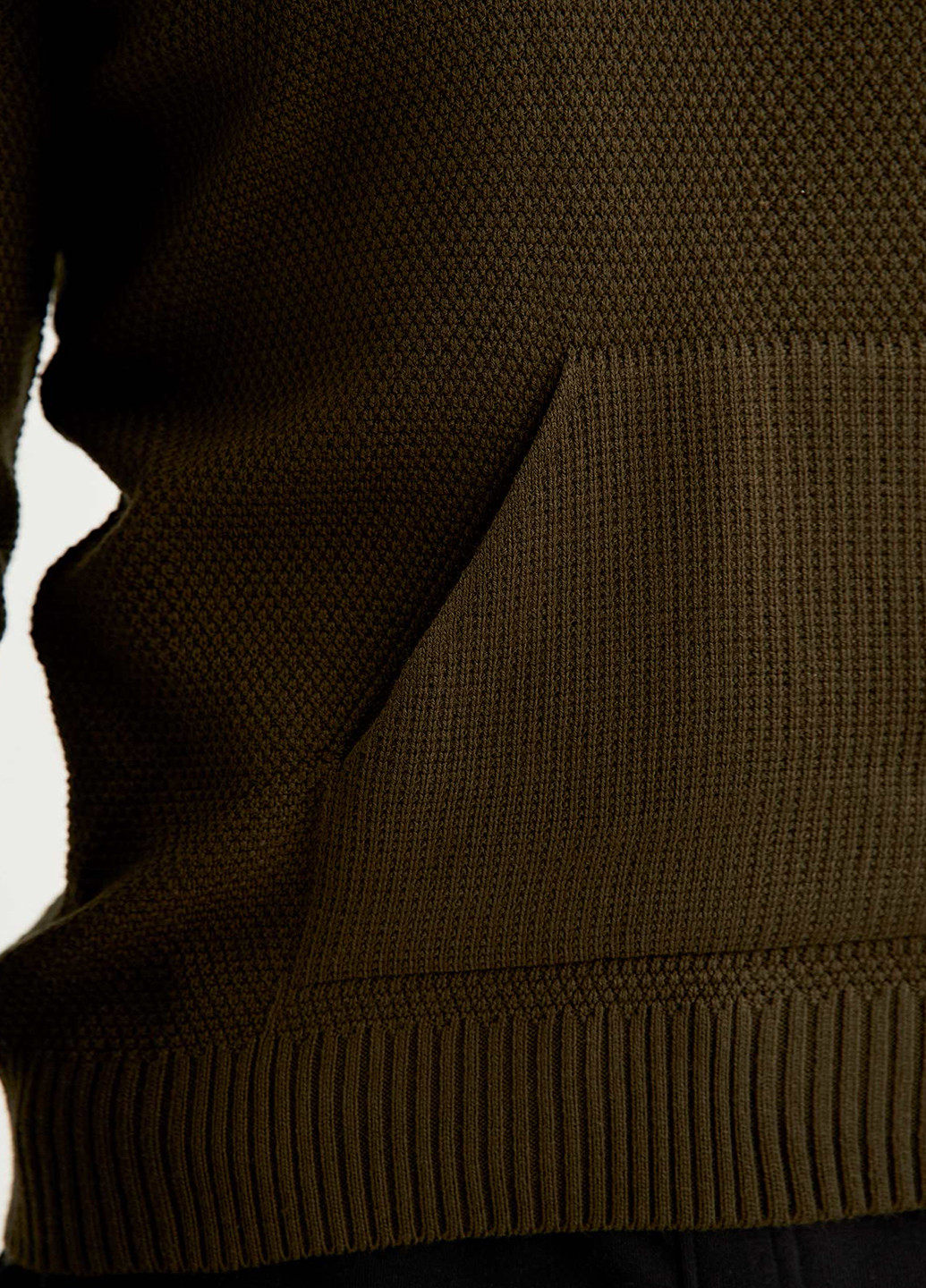 Оливковый (хаки) демисезонный пуловер DeFacto