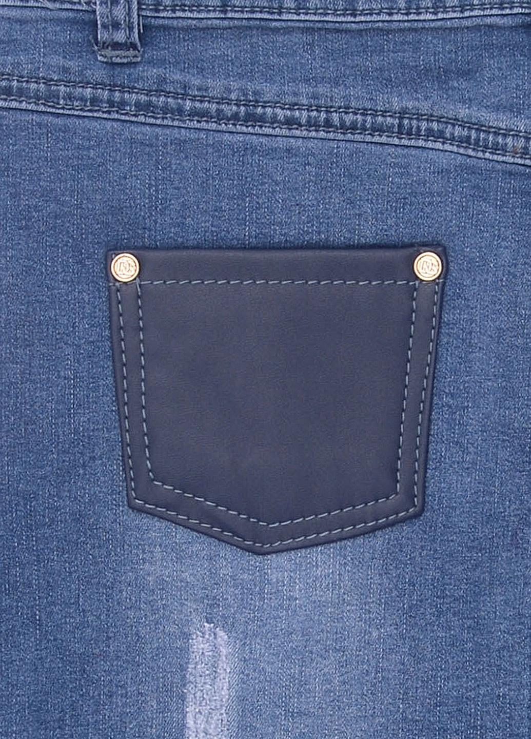 Голубая джинсовая однотонная юбка De Salitto миди