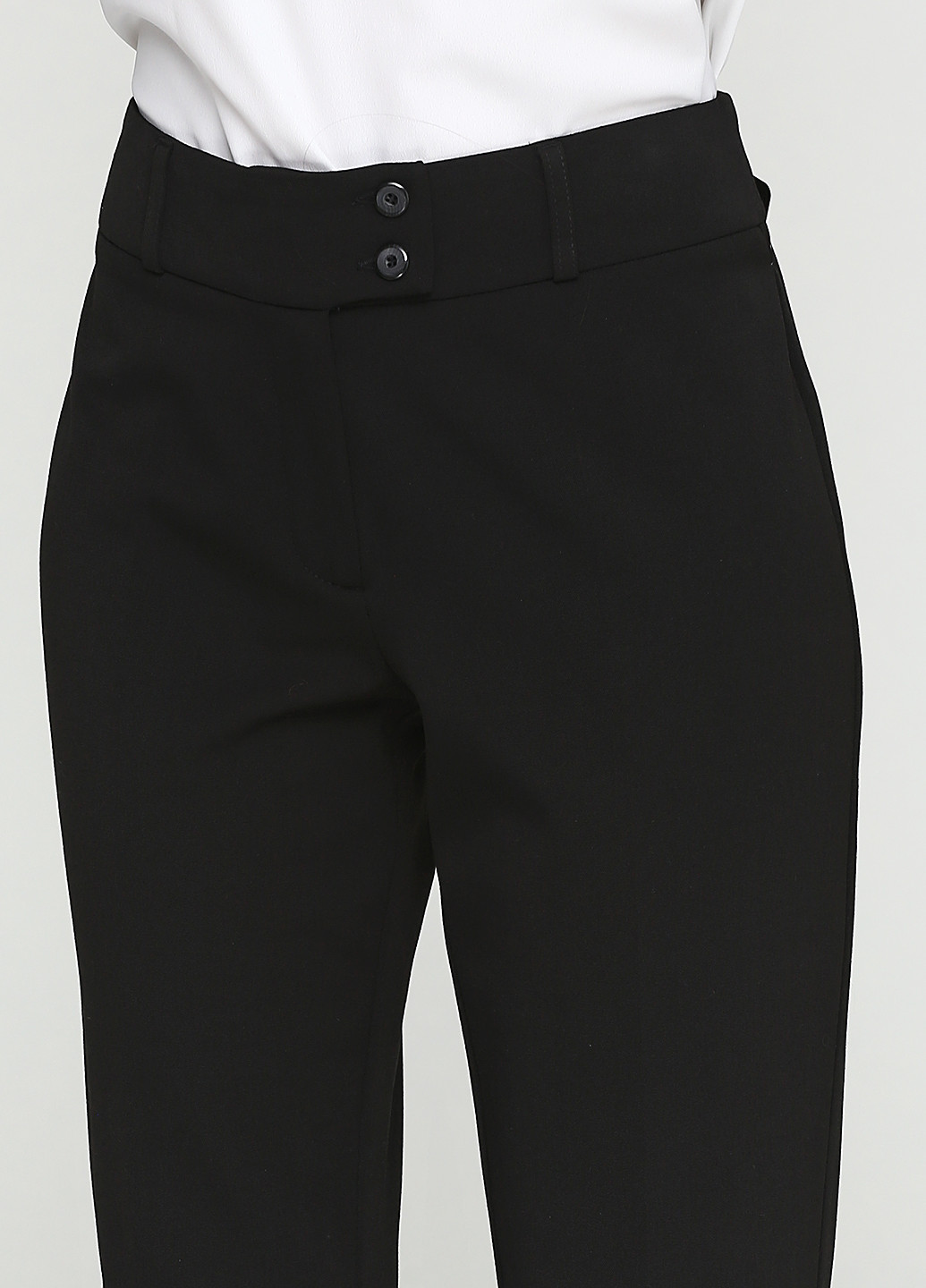 Черные классические демисезонные прямые брюки Stefanie L