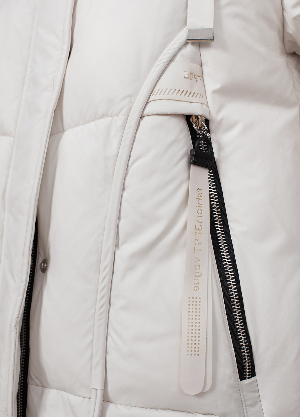 Молочная зимняя куртка куртка-пальто Peercat