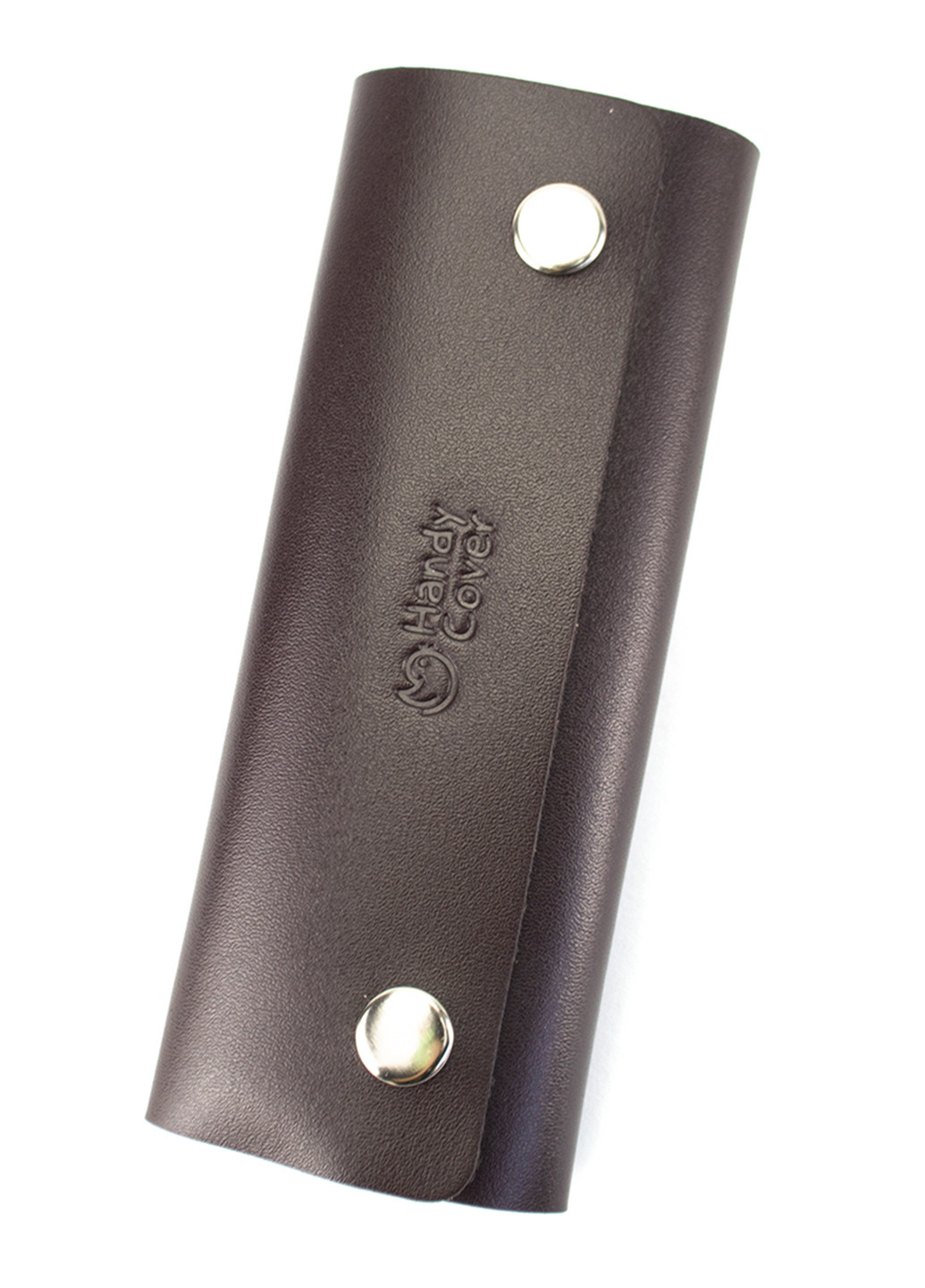 Ключница кожаная на кнопках с карабинами коричневая матовая HC0077 brown HandyCover (250603786)