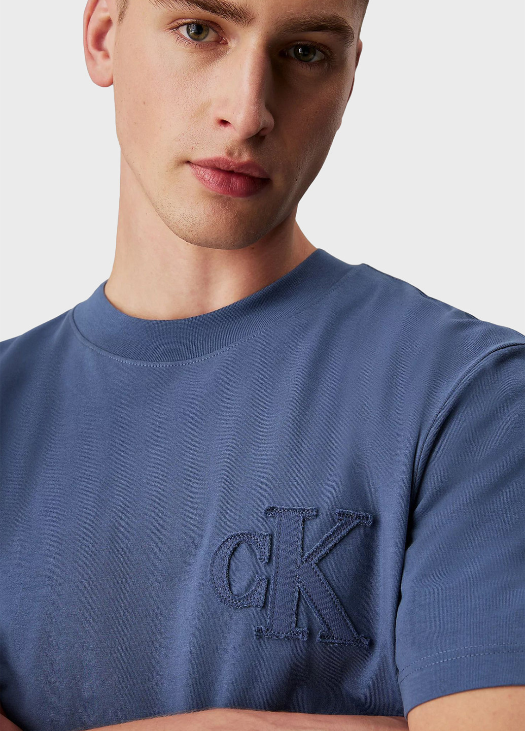 Серо-синяя футболка Calvin Klein Jeans