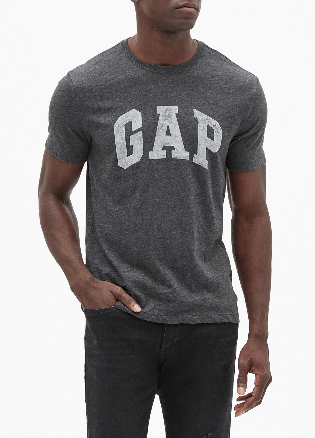 Темно-сіра літня футболка Gap