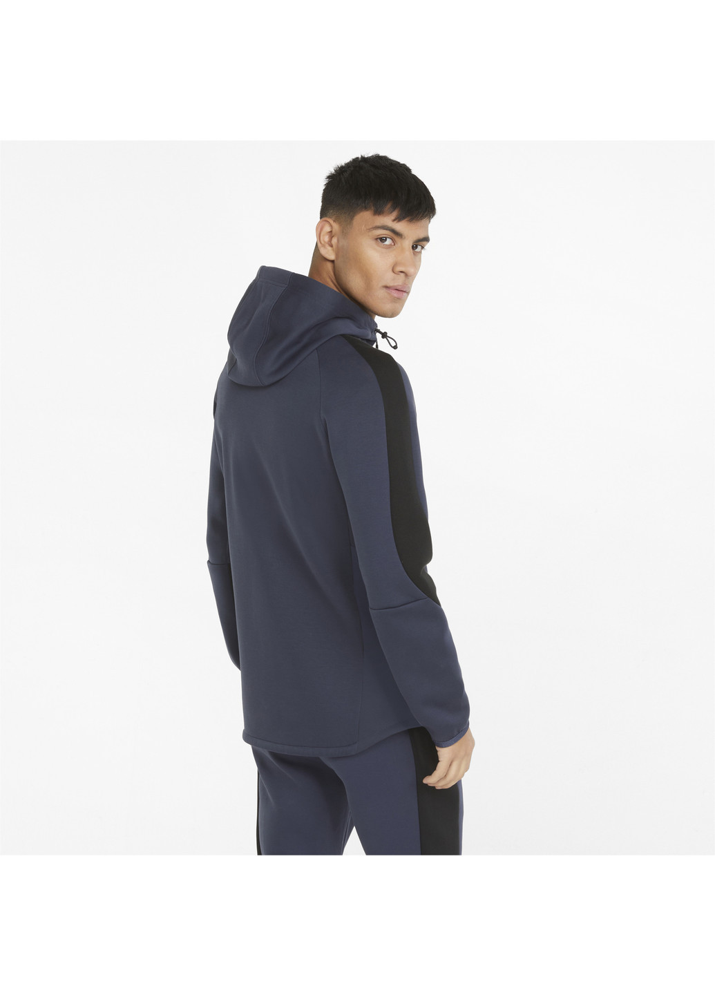 Синяя демисезонная толстовка evostripe full-zip men's hoodie Puma