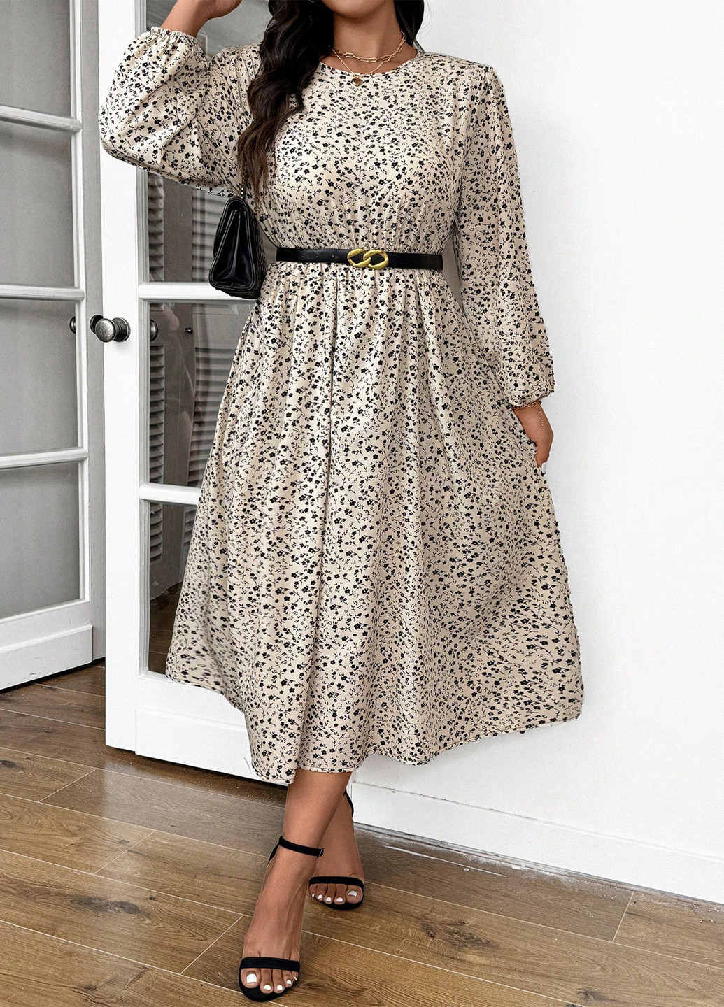 Комбінована кежуал сукня SHEIN з квітковим принтом