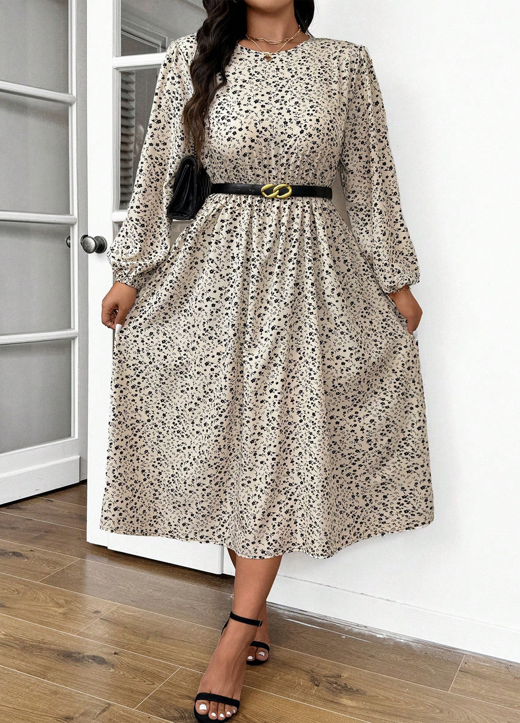 Комбінована кежуал сукня SHEIN з квітковим принтом