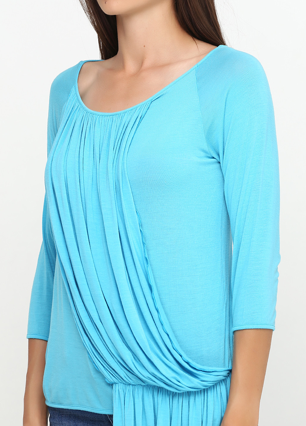 Блакитна демісезонна блуза Oblique