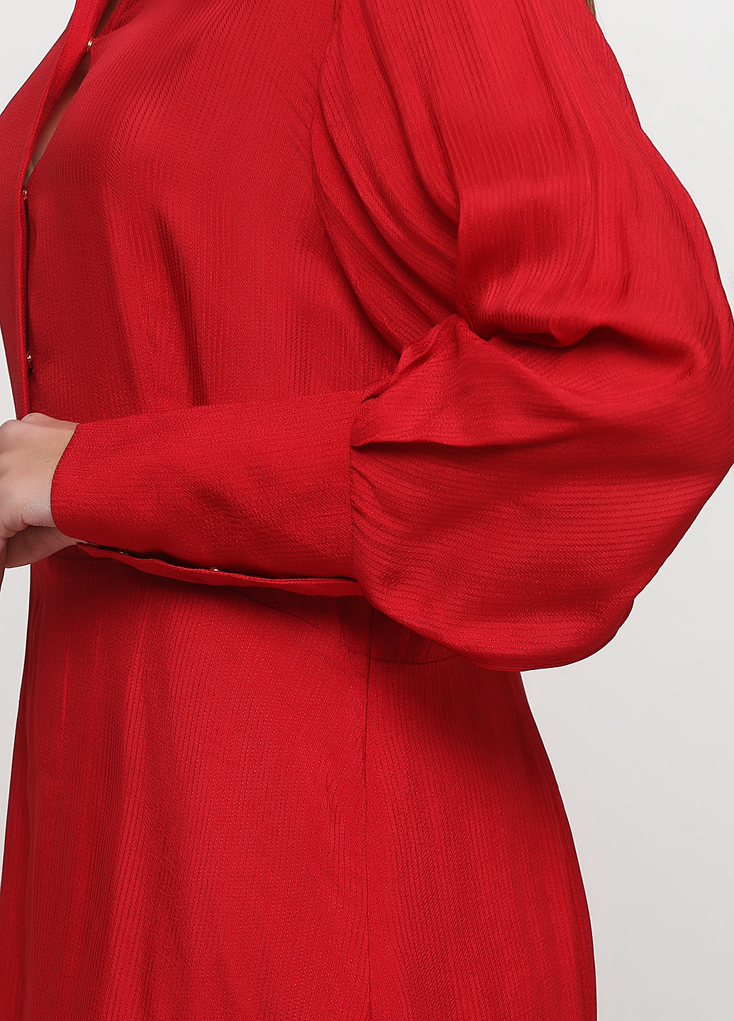 Красное кэжуал платье рубашка Care Label однотонное